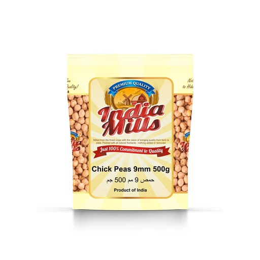 [IM-012] INDIA MILLS CHICK PEAS 9MM (20X500GM)