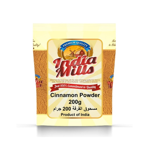 [IM-016] INDIA MILLS CINNAMON POWDER 200 GM(24X200GM)