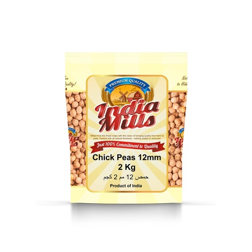 [IM-120] INDIA MILLS Chick Peas 12mm (12x2Kg)