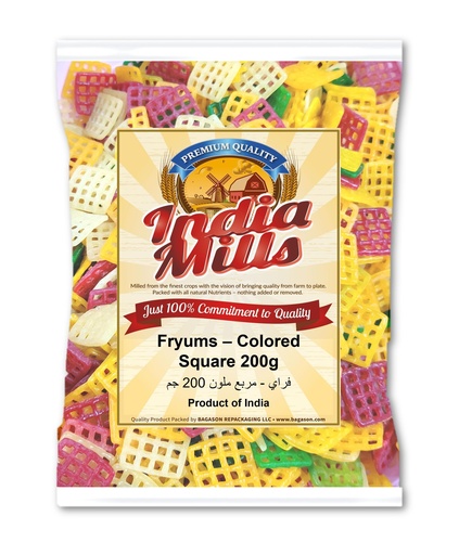 [IM-086] INDIA MILLS FRYUMS COLORED Square(24x200g)