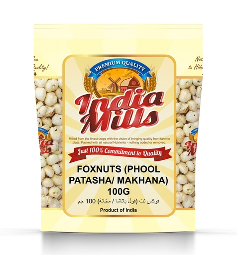 [IM-186] INDIA MILLS Foxnuts Phool Patasha Makhana 100g