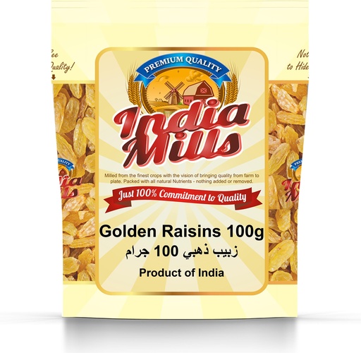 [IM-075] INDIA MILLS GOLDEN RAISINS (KISMISH) (24X100GM)