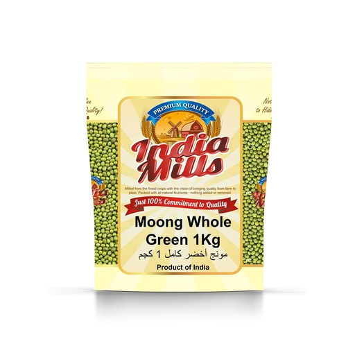 [IM-041] INDIA MILLS MOONG WHOLE GREEN (12X1KG)