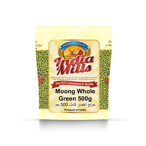 [IM-030] INDIA MILLS MOONG WHOLE GREEN (20X500GM)