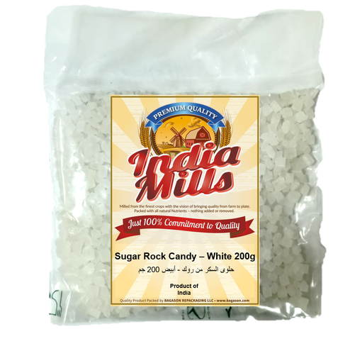 [IM-100] INDIA MILLS Sugar Rock Candy – White (24x200g)