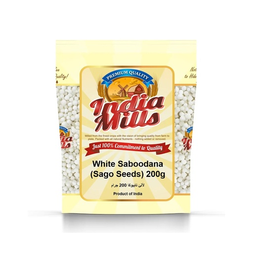 [IM-102] INDIA MILLS White Saboodana (Sago Seeds) (24x200g)
