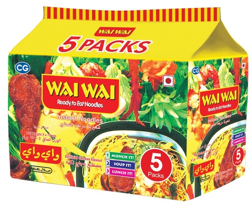 [WW-6] Wai Wai Chicken Flav. Noodles(12x5x75gm)