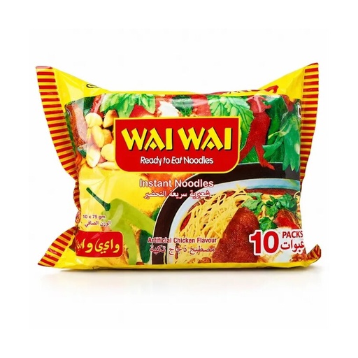 [WW-8] Wai Wai Chicken Noodle Flavor 10Pack (6x10x75g)