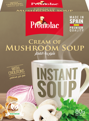 [PRL-009] PROMOLAC Instant Mushroom Cream Soup (12x80g)