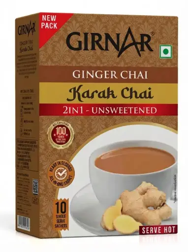 [GIR-10] Girnar Ginger 2in1 Premix Tea (10 Sachets)(80gx36)