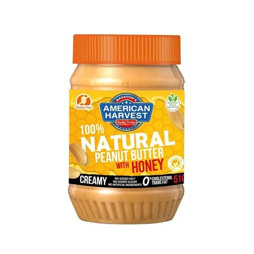 [AH-188] AH Peanut Butter Creamy All Natural w/Honey (12x510g)