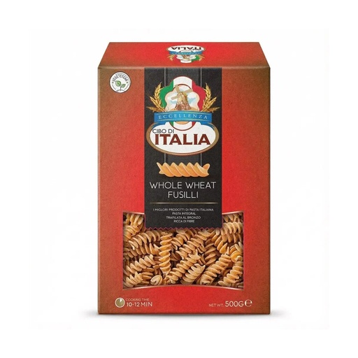 [CIB-007] Cibo Di Italia Pasta Fusilli - Whole Wheat (16x500g)
