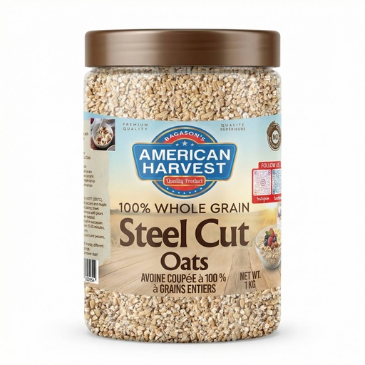 [AH-204] AH Steel Cut Oats (12x1kg) Jar