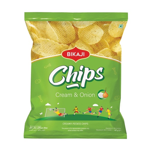 [BIK-54] Bikaji Potato Chips Cream N Onion (12x80G)