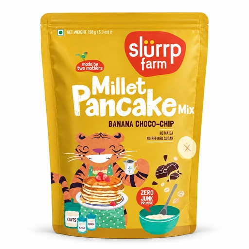 [SLF-06] Slurrp Farms Millet Pancake Mix: Banana Choco-chip (40x150 gms)