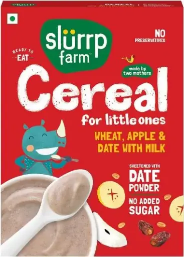 [SLF-24] Slurrp Farm Cereal for Little ones: Wheat, Apple and Date with Milk (20x200g)