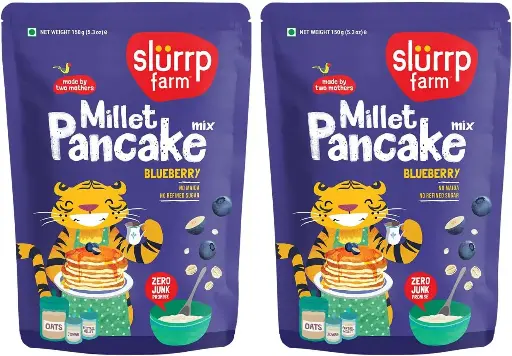 [OP-233] Slurrp Farms Millet Pancake Mix: Blueberry 2Pack (2x150 gms)